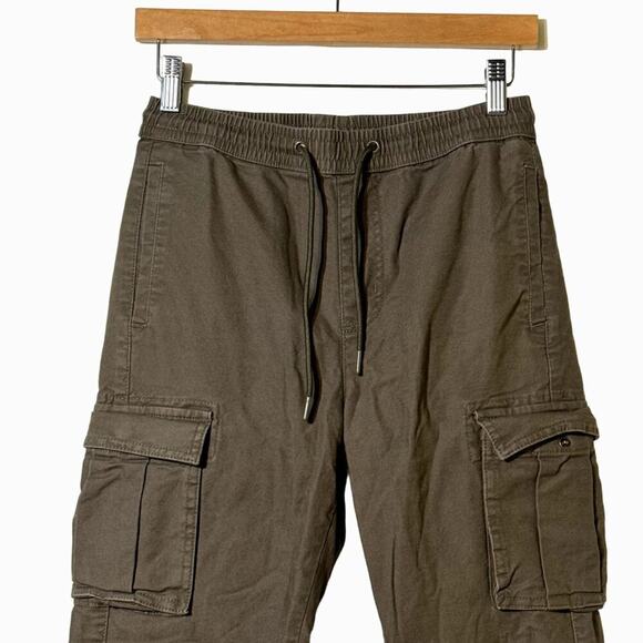 Goodfellow Men's Olive Green Cargo Pants Tie Elastic Waist XS - Picture 3 of 12